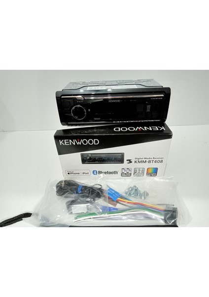 Teyp - KMM-BT408 - Kenwood 3 Amfi Çıkışlı , Bluetoothlu Oto Teyp