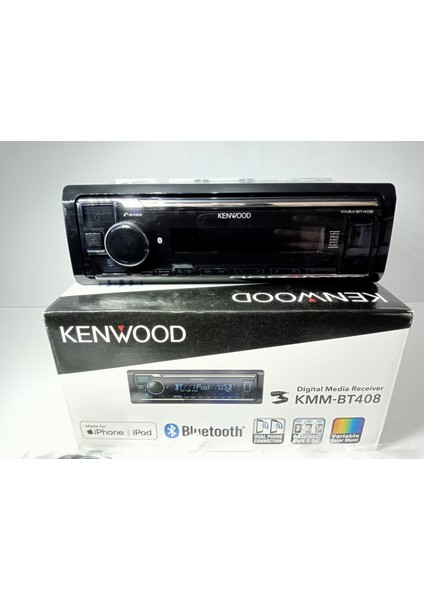 Teyp - KMM-BT408 - Kenwood 3 Amfi Çıkışlı , Bluetoothlu Oto Teyp