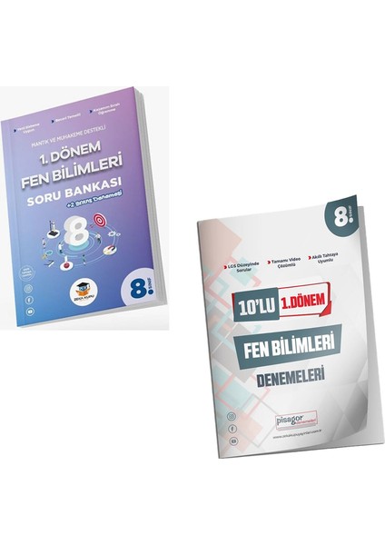 Pisagor ve Zeka Küpü Yayınları 8. Sınıf 1.dönem Fen Bilimleri Soru Bankası ve Deneme Seti