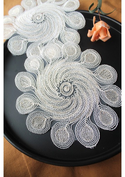 6 Adet Tropika Gold Krem Bardak Altlığı & Kokteyl Peçetesi