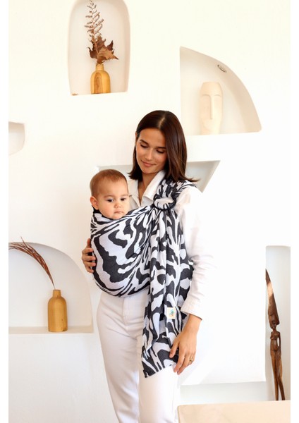 Platin Seri Halka Sling, Babysling Zebra