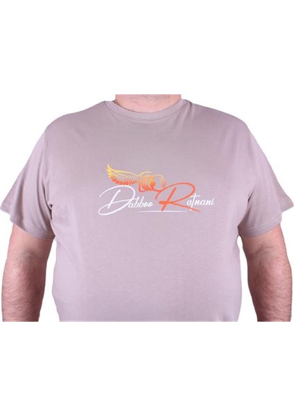 Büyük Beden Sıfır Yaka Tişört Wings 23112 Toprak modelleri