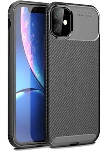 Apple Iphone 12 Mini Karbon Desenli Negro Silikon Kılıf