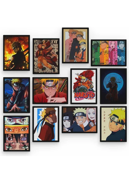 Zeron Tasarım Naruto Uzumaki 12 Parça Ahşap Mdf Tablo ZLLTB212