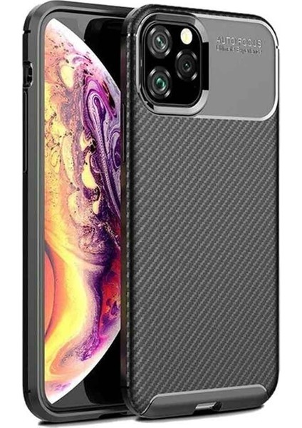 Apple Iphone 12 Pro Max Karbon Desenli Negro Silikon Kılıf