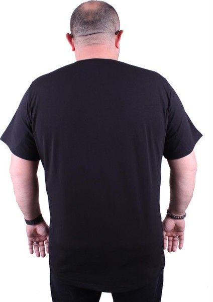 Mocgrande Büyük Beden Erkek Sıfır Yaka Tişört