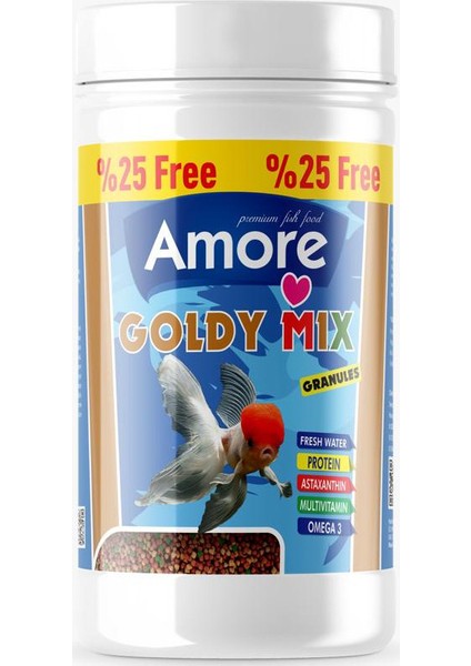 Goldy Mix Granules 6 Adet 125 ml Japon Balık Yemi ve Clear Akvaryum Su Berraklaştırıcı