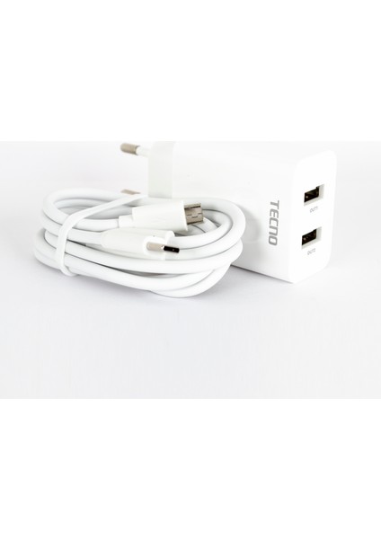 Pova 4 Pro Çift Usba & Type-C ve Micro Çıkışlı Kablolu Hızlı Şarj Aleti