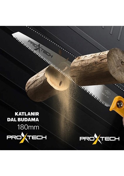 Katlanabilir Emniyetli Cep Bahçe Budama Testeresi 180 Mm dal Budama Makası 2'li Set