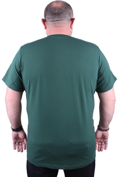 Mocgrande Erkek Büyük Beden Likralı Basic V Yaka Tişört 11170 Neftı