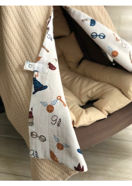 Harry Potter Müslin Bej Örgü Çift Yön Puset Örtüsü