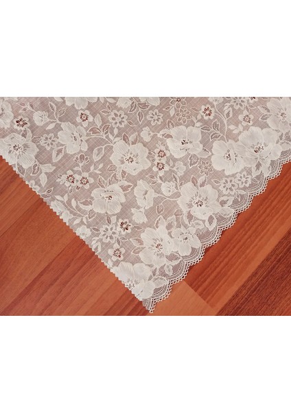 Dantel Pvc Kaymaz Raf Dolap Runner ve Çekmece Örtüsü 40 cm x 5 mt - Krem-