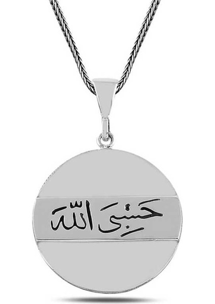 Gümüş Arapça Hasbiyallah Yazılı Kolye fiyatları