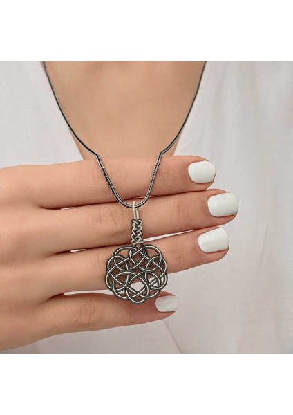 Gümüş Kazaziye Örgü Kadın Kolye fırsatları