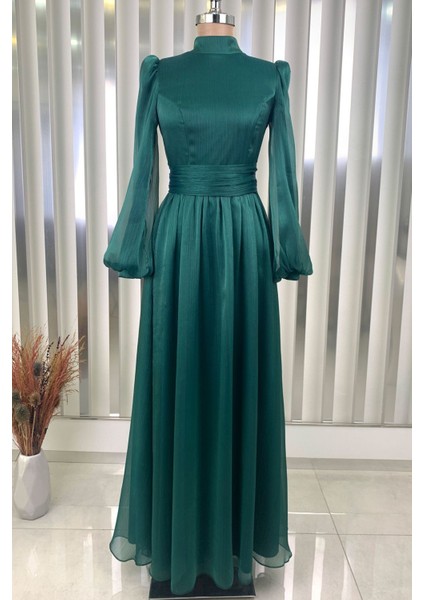 Afra Tesettür Abiye Zümrüt