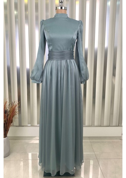 Afra Tesettür Abiye Mint