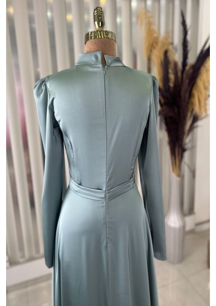 Mina Tesettür Abiye Mint modelleri