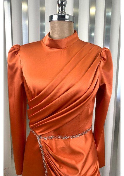 Sare Tesettür Abiye Turuncu fiyatları