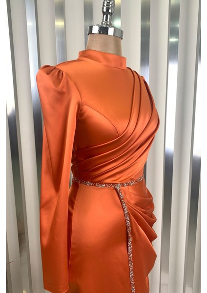 Sare Tesettür Abiye Turuncu fırsatları