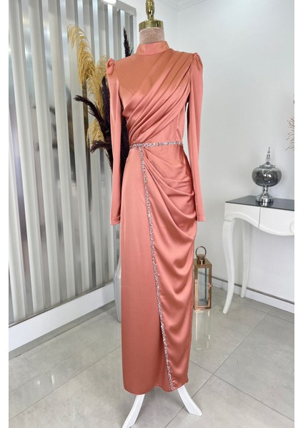 Sare Tesettür Abiye Soğan Kabuğu modelleri