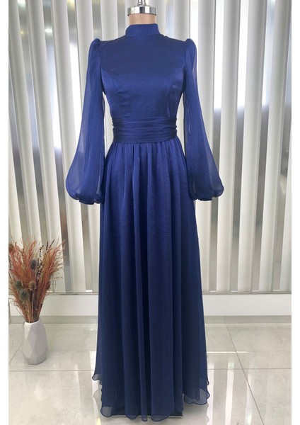 Afra Tesettür Abiye Lacivert