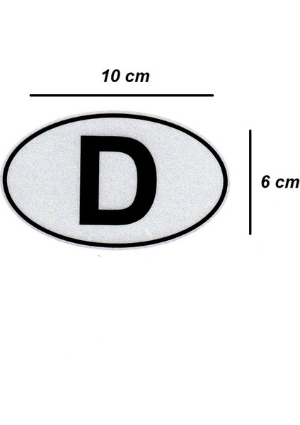 Etiketçilere Özel Reflektif Sticker D (Almanya) Özel Sticker Simli D