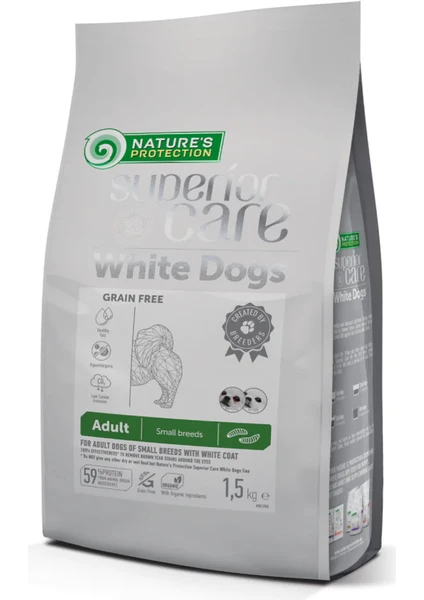 Natures Protection White Dog Grain-Insct Adult Small Bred 1.5 kg