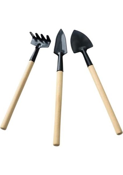3 Parça Mini Bitki Hobi Seti Bahçe Saksı Sukulent Bakım ÇapaTırmıkKürek modelleri