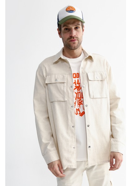 Bej Erkek Uzun Cepli Yazlık Ceket RIGEL modelleri