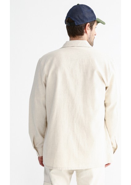 Bej Erkek Uzun Cepli Yazlık Ceket RIGEL fırsatları