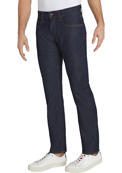 Tommy Hilfiger Normal Bel Normal Paça Straight Mavi Erkek Denim Pantolon MW0MW155781AW