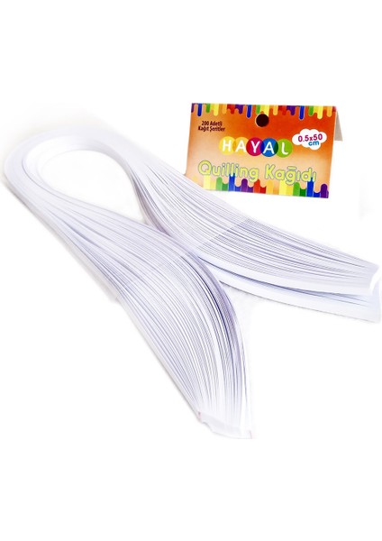 5mm 200 Quilling Kağıdı - Beyaz Renk 5mm 200'LÜ
