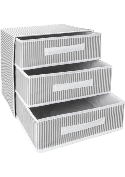 Üç Bölmeli Çekmece - Gri fiyatları