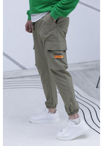 Erkek Jogger Kargo Cepli Paraşüt Pantalon 3