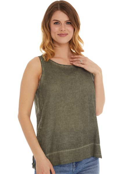 Haki Kolsuz Poplin Bluz modelleri