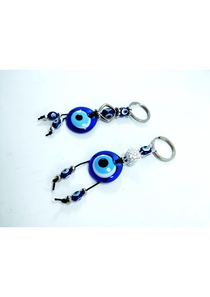 Cam Nazar Boncuğu Anahtarlık/araba Dikiz Ayna Süsü El Yapımı Eşya Seti fiyatları