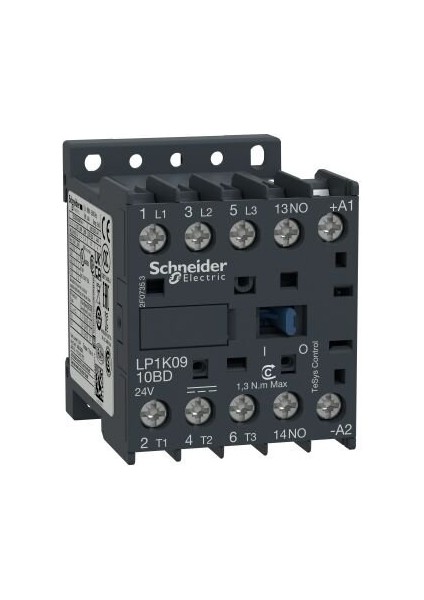 LP1K0910BD Mini Kontaktör 3p(3 Na) Ac 3 &lt; = 440 V 9 A - 24 V Dc
