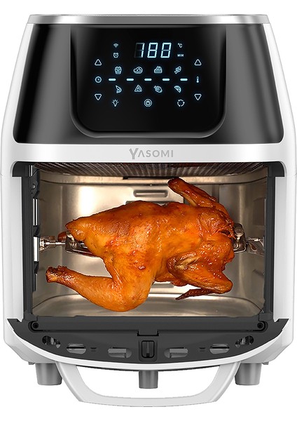 Y88 Xxl Beyaz 1500W 8 Litre Airfryer Oven Fritöz (Yasomi Türkiye Garantili)