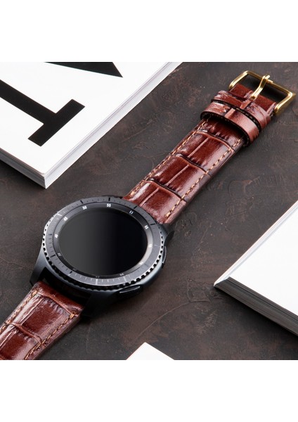Samsung Galaxy Watch 4 / 5 / 6 / 7 Pro Watch 6 Classic 40mm 43mm 44mm 47mm Watch 5 / Watch 5 Pro 40 44 45 Watch 4 40 42 44 46mm 20mm Croco Deri Kordon Taba fırsatları