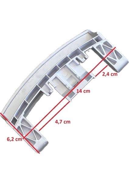 Telefunken Uyumlu 16TLK8100DPCA - TLK8100DPC Çamaşır Makinesi Kapak Mandalı Tutamağı Gri