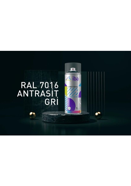 Akrilik Sprey Boya 400 ml Antrasit Gri ( Ral 7016 )