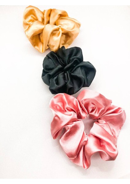 Kadın 3 ' Lü Saten Saç Lastik Toka Seti modelleri