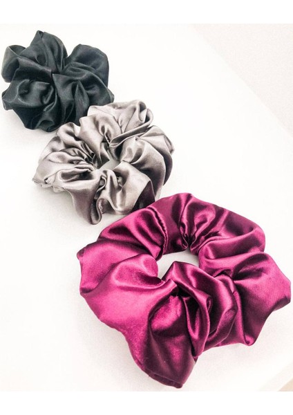 Kadın 3 ' Lü Saten Saç Lastik Toka Seti modelleri