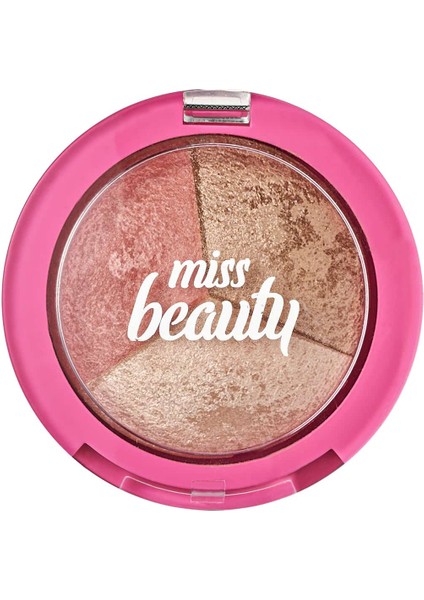 Miss Beauty Glow Baked Trio - Glow Baked Trio - Allık & Bronzlaştırıcı & Aydınlatıcı
