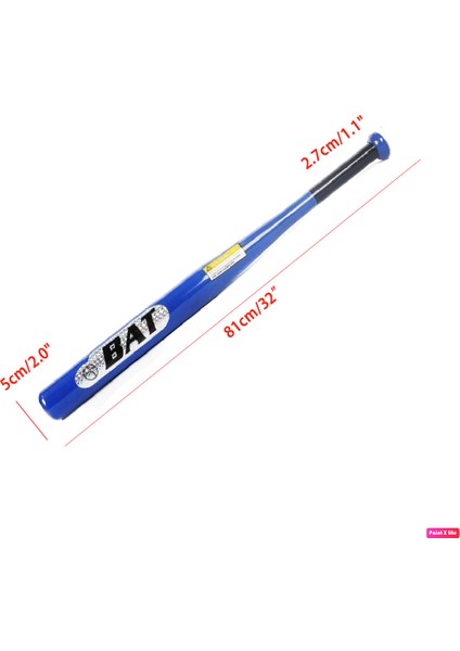 Bs-10 (Bat 25'') Mükemmel Kavrayış Metal Alaşım Beyzbol Sopası 61 cm 810 gr + Dikişli Beyzbol Topu