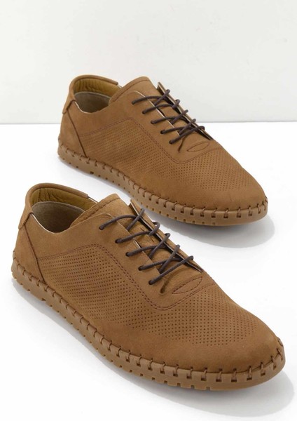 Taba Nubuk Leather Erkek Casual Ayakkabı E01863110201