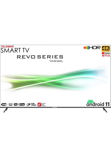 Revo 58" 147 Ekran Frameless 4K Ultra HD Android Smart LED TV