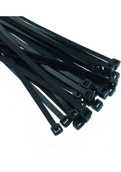Kablo Bağı Plastik Kelepçe Siyah 4.8 x 200 mm 100'lü