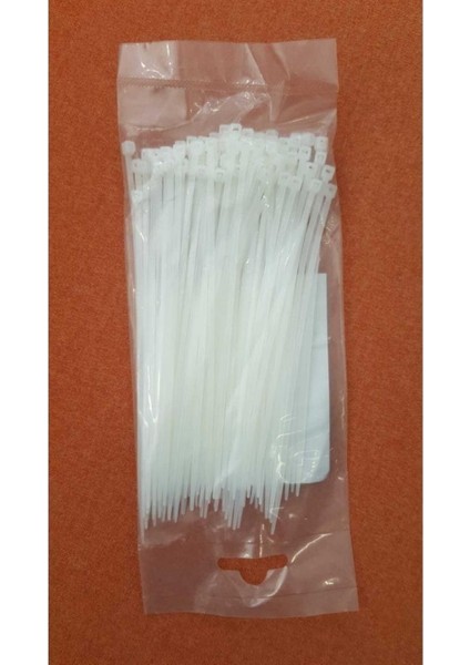 Kablo Bağı Plastik Kelepçe Beyaz 2.5X200 mm - 100 Adet