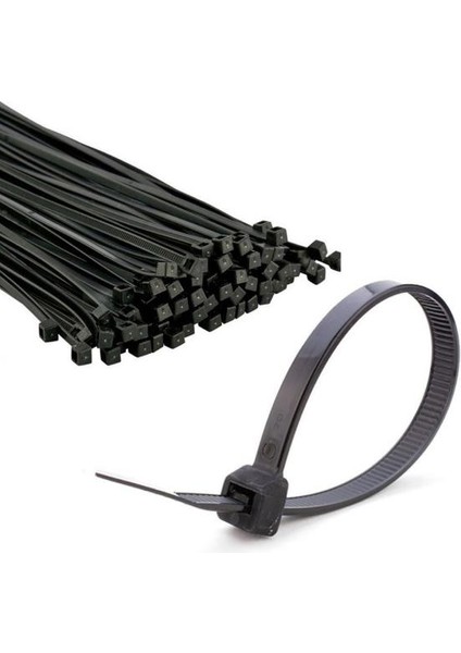 Kablo Bağı Plastik Kelepçe Siyah 2.5X200 mm - 100 Adet